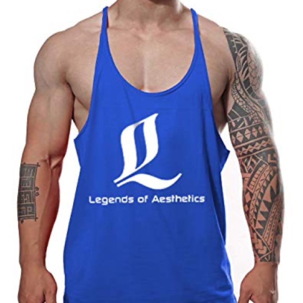 Legends of Aesthetics Stringer Tank (Blue/White) Men’s SZ Small